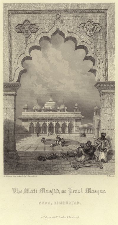 Die Moti Musjid in Agra von David Roberts